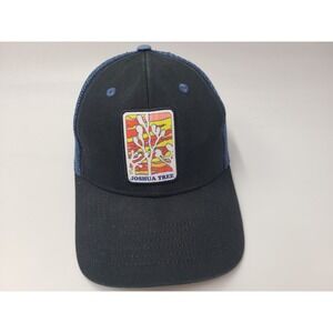 Joshua Tree National Park Mesh Trucker Snapback Hat Cap California Black Blue